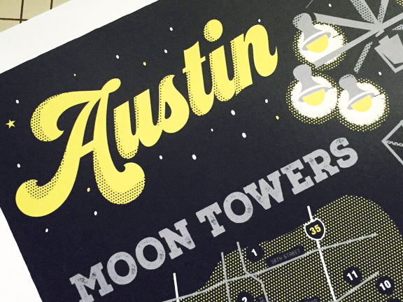 Austin Moon Tower Digital Print