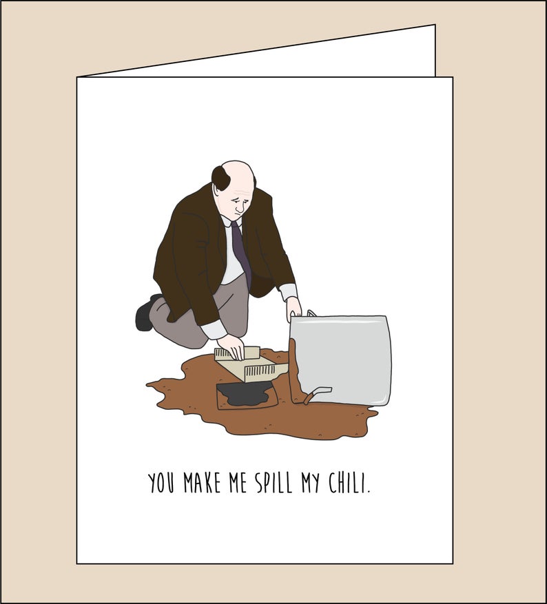 Spilled Chili (The Office) - Greeting Card