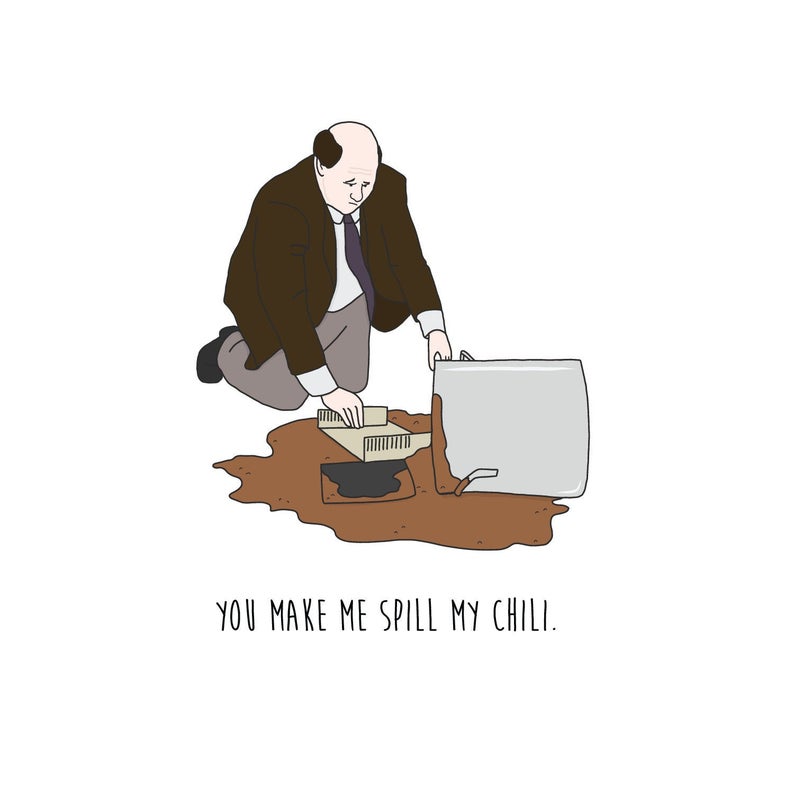 Spilled Chili (The Office) - Greeting Card